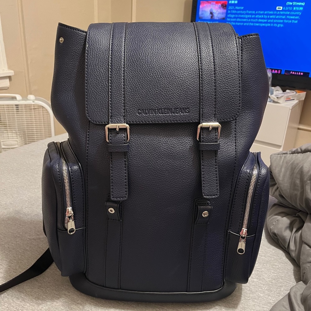 Calvin Klein Leather Bookbag
